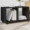 vidaXL Vidaxl Armoire À Roulettes Noir 72x33x42,5 Cm Bois D'ingénierie