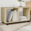 vidaXL Armoire à roulettes chêne sonoma 72x33x42,5cm bois d’ingénierie