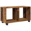 Vidaxl armoire à roulettes vieux bois 72x33x42,5 cm bois d'ingénierie