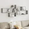 vidaXL Étagère murale gris béton 167,5x18x68 cm bois d'ingénierie