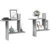 vidaXL Étagères murales 2pcs sonoma gris 50x12x50 cm bois d'ingénierie