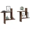 vidaXL Étagères murales 2pcs chêne marron 50x12x50cm bois d'ingénierie
