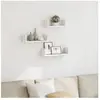Vidaxl - tagères murales 3 pcs blanc bois d'ingénierie White