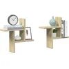 vidaXL Étagères murales 2pcs chêne sonoma 38x12x38cm bois d'ingénierie