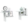 Tagères murales 2 pcs blanc 38x12x38 cm bois d'ingénierie Vidaxl White
