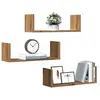 vidaXL Étagères murales 3 pcs chêne artisanal bois d'ingénierie