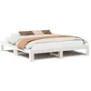vidaXL Cadre de lit sans matelas blanc 200x200 cm bois massif de pin
