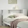 vidaXL Tête de lit avec espace de rangement Blanc 160 cm Pin massif