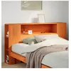 vidaXL Tête de lit avec rangement cire marron 140cm bois massif de pin