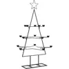 vidaXL Arbre de Noël en métal pour décoration noir 105 cm