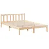 Vidaxl cadre de lit extra long sans matelas 140x220 cm bois massif pin