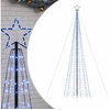 vidaXL vidaXL Arbre de Noël lumineux avec pointes 1534 LED bleu 500 cm