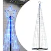 vidaXL vidaXL Arbre de Noël lumineux conique 550 LED bleu 304 cm