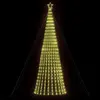 vidaXL vidaXL Arbre de Noël lumineux conique 1028 LED blanc chaud 403 cm