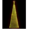 vidaXL vidaXL Sapin de Noël lumineux conique 475 LED blanc chaud 247 cm