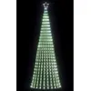 vidaXL Sapin de Noël lumineux conique 475 LED blanc froid 247 cm