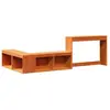 vidaXL Vidaxl Table De Chevet Avec Bureau Cire Marron Bois De Pin Massif