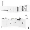 Ensemble d'armoires cuisine 11pcs Porto blanc bois d'ingénierie vidaXL