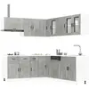 Vidaxl - Ensemble d'armoires de cuisine 11 pcs Porto bois d'ingénierie