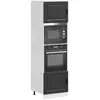 vidaXL Armoires de four 2 pcs Porto noir bois d'ingénierie