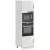 vidaXL Armoires de four 2 pcs Lucca blanc brillant bois d'ingénierie