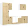 vidaXL Ensemble d'armoires de cuisine 7 pcs Lucca bois d'ingénierie