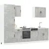 Vidaxl ensemble d'armoires de cuisine 7 pcs lucca bois d'ingénierie