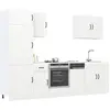 Vidaxl ensemble d'armoires cuisine 7pcs kalmar blanc bois d'ingénierie