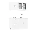 vidaXL Vidaxl Ensemble D'armoires Cuisine 4pcs Kalmar Blanc Bois D'ing...
