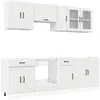 vidaXL Ensemble d'armoires de cuisine 8 pcs Kalmar blanc brillant