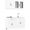 Vidaxl ensemble d'armoires cuisine 4pcs kalmar blanc bois d'ingénierie