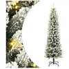 Sapin de Noël artificiel 150 led et flocon de neige 120 cm Vidaxl 161313