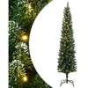 vidaXL Sapin de Noël artificiel mince 300 LED 180 cm