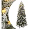 vidaXL Sapin de Noël artificiel 150 LED et flocon de neige 120 cm