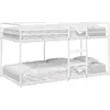 vidaXL Lit superposé sans matelas blanc 90x190 cm acier