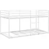 vidaXL VidaXL Lit superposé sans matelas blanc 90x200 cm acier