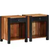 vidaXL Armoires de chevet  2 pcs 40x35x50 cm Bois massif acacia