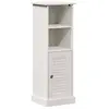 vidaXL Cabinet de salle de bain avec stockage Blanc 37 x 34 x 110 cm