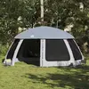 vidaXL Tente piscine toit amovible parois maille gris 612x612 cm