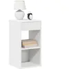 Vidaxl - Tables de chevet avec tiroir 2 pcs blanc 35x34x66,5 cm