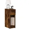 Vidaxl - Tables de chevet avec tiroir 2 pcs chêne fumé 20x36x60 cm