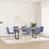 Vidaxl chaises à manger lot de 6 bleu jean tissu