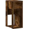 Vidaxl - Support de tour d'ordinateur et tiroir chêne fumé 30x44x74 cm