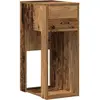 vidaXL Support de tour d'ordinateur avec tiroir vieux bois 30x44x74 cm