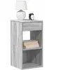 Vidaxl tables de chevet avec tiroir 2 pcs sonoma gris 35x34x66,5 cm