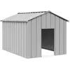 vidaXL Niche pour chien avec toit noir 113x153x101 cm acier galvanisé