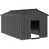 vidaXL Niche pour chien avec toit noir 114x202x101 cm acier galvanisé