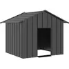 vidaXL Niche pour chien avec toit noir 131x101x102 cm acier galvanisé