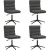 vidaXL Chaises à Manger Lot de 4 Noir Similicuir