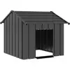 vidaXL Niche pour chien avec toit noir 85x107x81 cm acier galvanisé